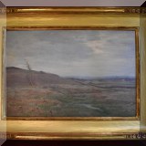 A05. Framed landscape painting signed ”PG 1898.” Oil on canvas. Frame: 24”h x 32”w 